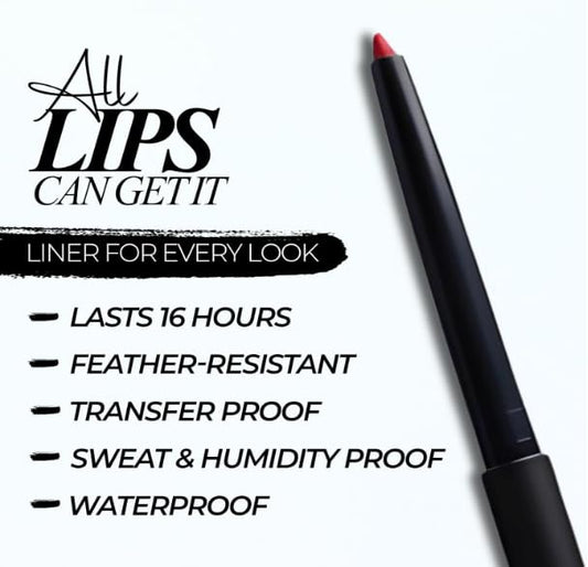 Define It Matte Lip Liner, Creamy Waterproof Long-Wear