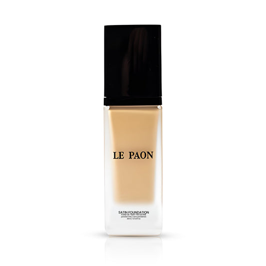Le Paon Cosmetics Hydrating SoftGlow Foundation - Full Coverage Liquid Foundation (Porcelain Glow)