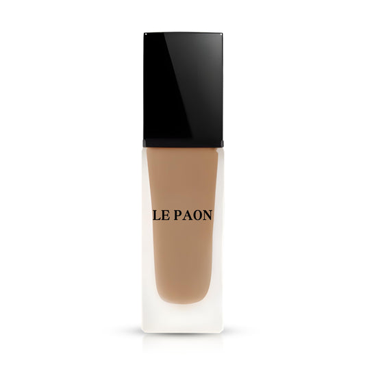 Le Paon Cosmetics Hydrating SoftGlow Foundation - Full Coverage Liquid Foundation (Mocha)