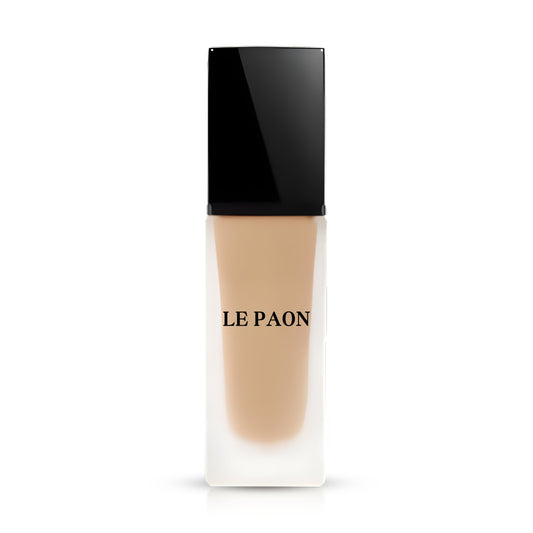 Le Paon Cosmetics Hydrating SoftGlow Foundation - Full Coverage Liquid Foundation (Sand)
