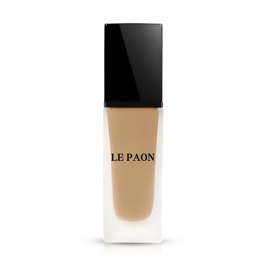 Le Paon Cosmetics Hydrating SoftGlow Foundation - Full Coverage Liquid Foundation (Amber)