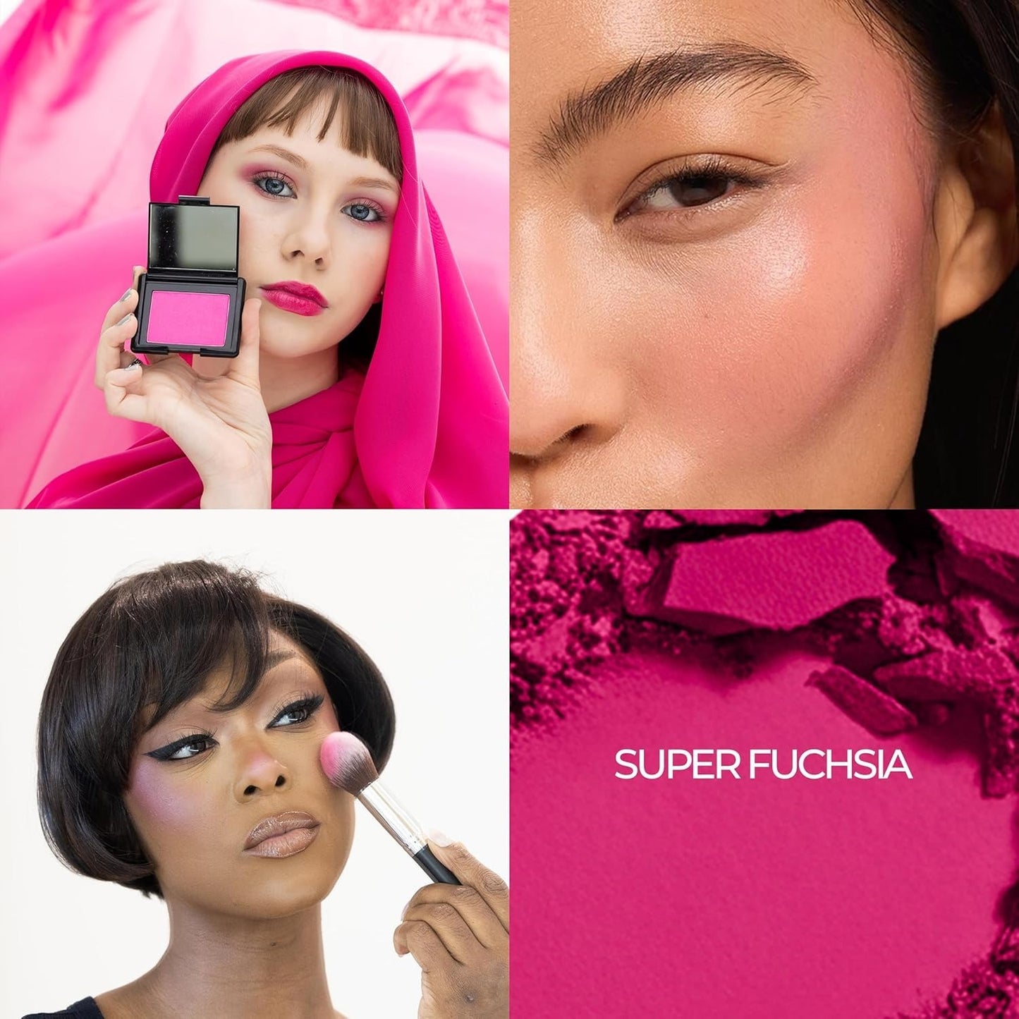Powder Blush Rush for Cheeks & Face, Buildable Vegan Pigment