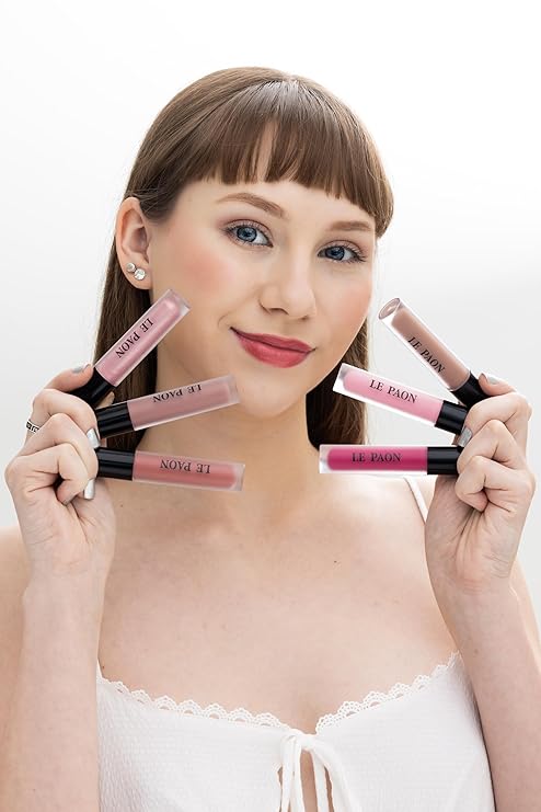 LePaon Cosmetics Pout Cloud Lipgloss – Long-wear, Transfer-Proof Matte Lipstick with High Pigment Payoff – Infused with Vitamin E for Extended Hydration (Pearl)