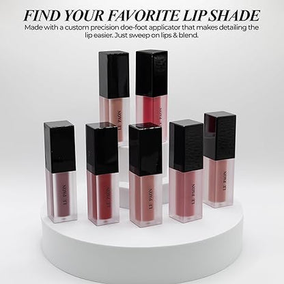 LePaon Cosmetics Make Out Proof Liquid Lip – Long-wear, Transfer-Proof Matte Lipstick with High Pigment Payoff – Infused with Vitamin E for Extended Hydration (Sultry)