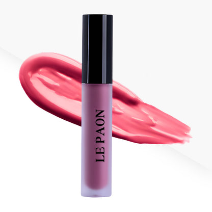 LePaon Cosmetics Pout Cloud Lipgloss – Long-wear, Transfer-Proof Matte Lipstick with High Pigment Payoff – Infused with Vitamin E for Extended Hydration (Clear) (Clear)