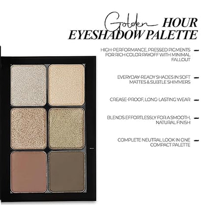 Starlight Eyeshadow Palette (Golden Hour) – 6 Highly Pigmented, Crease-Proof Matte & Shimmer Shades