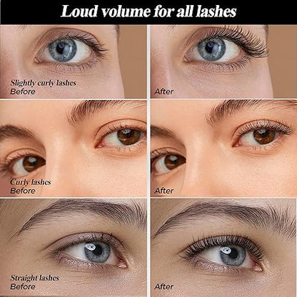 Le Paon Cosmetic Super Curl Waterproof Mascara for Lenthening Lashes without Fallout – Clump Free Volumizing Mascara for Defined & Separated Lashes