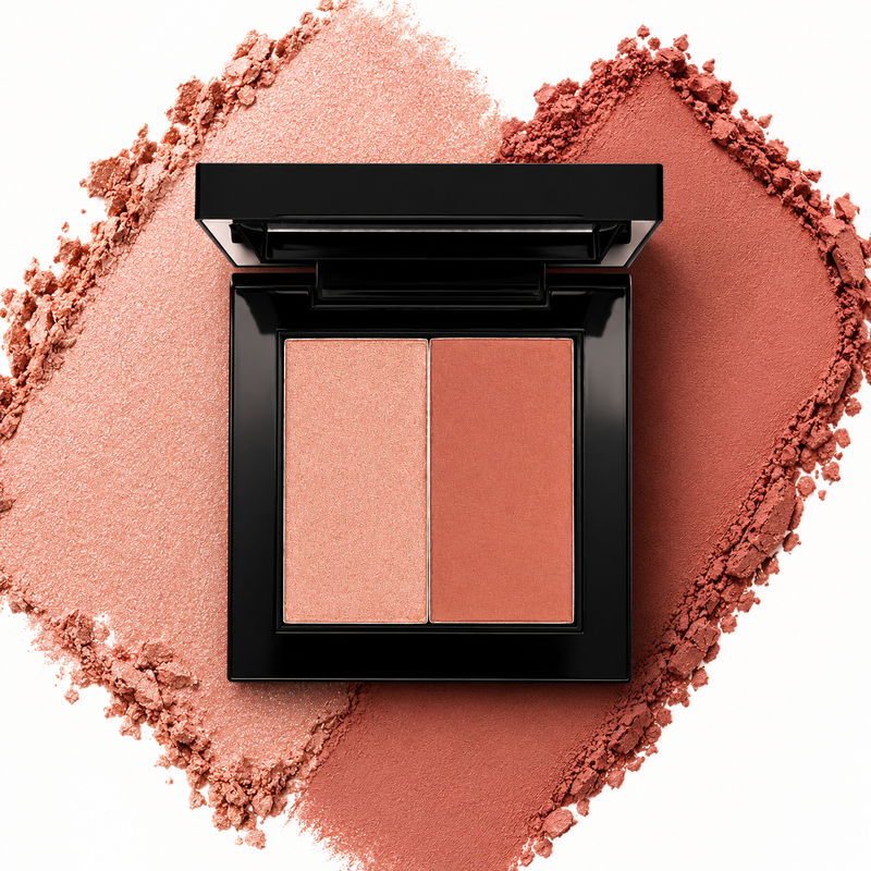 Le Paon Cosmetics Powder Blush Duo For Cheeks & Eyeshadow