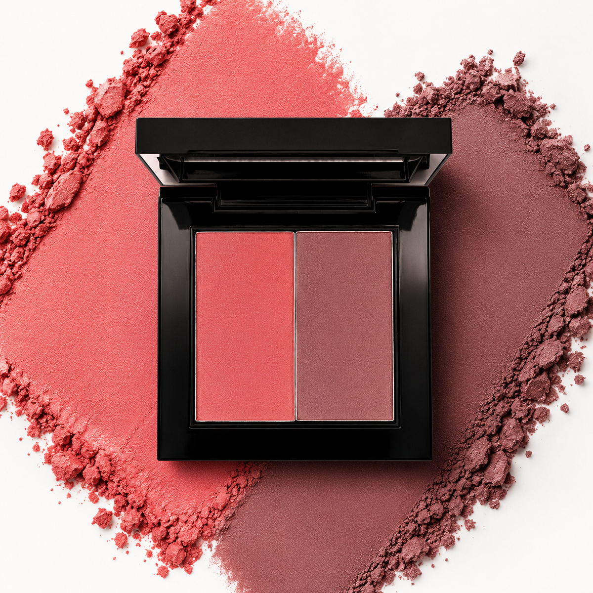Le Paon Cosmetics Powder Blush Duo For Cheeks & Eyeshadow